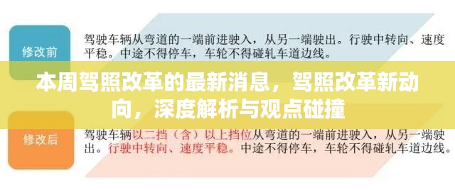 本周驾照改革深度解析与观点碰撞，最新动态与动向探讨