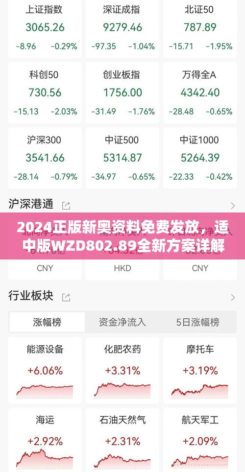 2024正版新奥资料免费发放，适中版WZD802.89全新方案详解