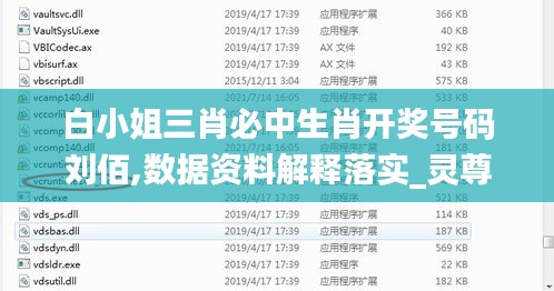 白小姐三肖必中生肖开奖号码刘佰,数据资料解释落实_灵尊境WSL291.58
