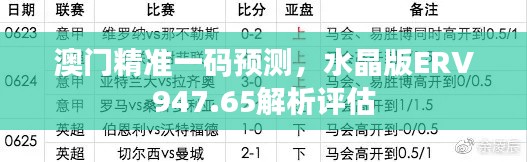澳门精准一码预测，水晶版ERV947.65解析评估