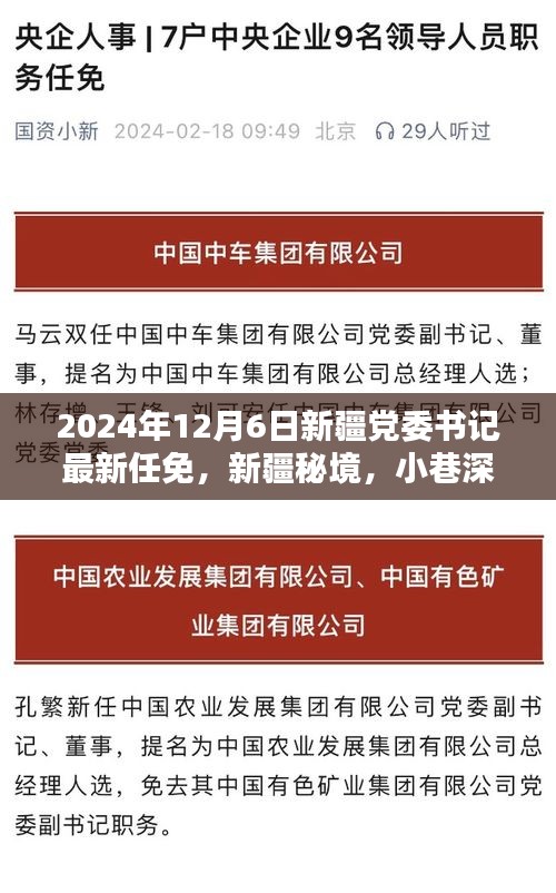 新疆秘境，小巷特色小店与党委书记最新任免揭晓于2024年12月6日