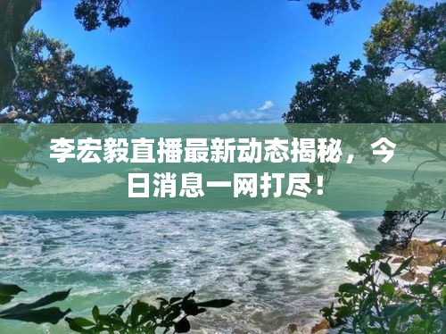 李宏毅直播最新动态揭秘，今日消息一网打尽！