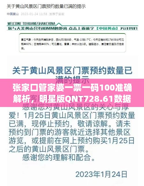 张家口管家婆一票一码100准确解析，明星版QNT728.61数据资料详述