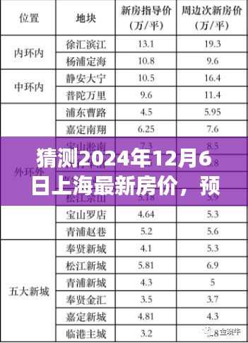 2024年12月6日上海房价展望与预测，未来景象解析