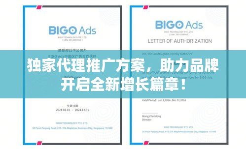 独家代理推广方案，助力品牌开启全新增长篇章！